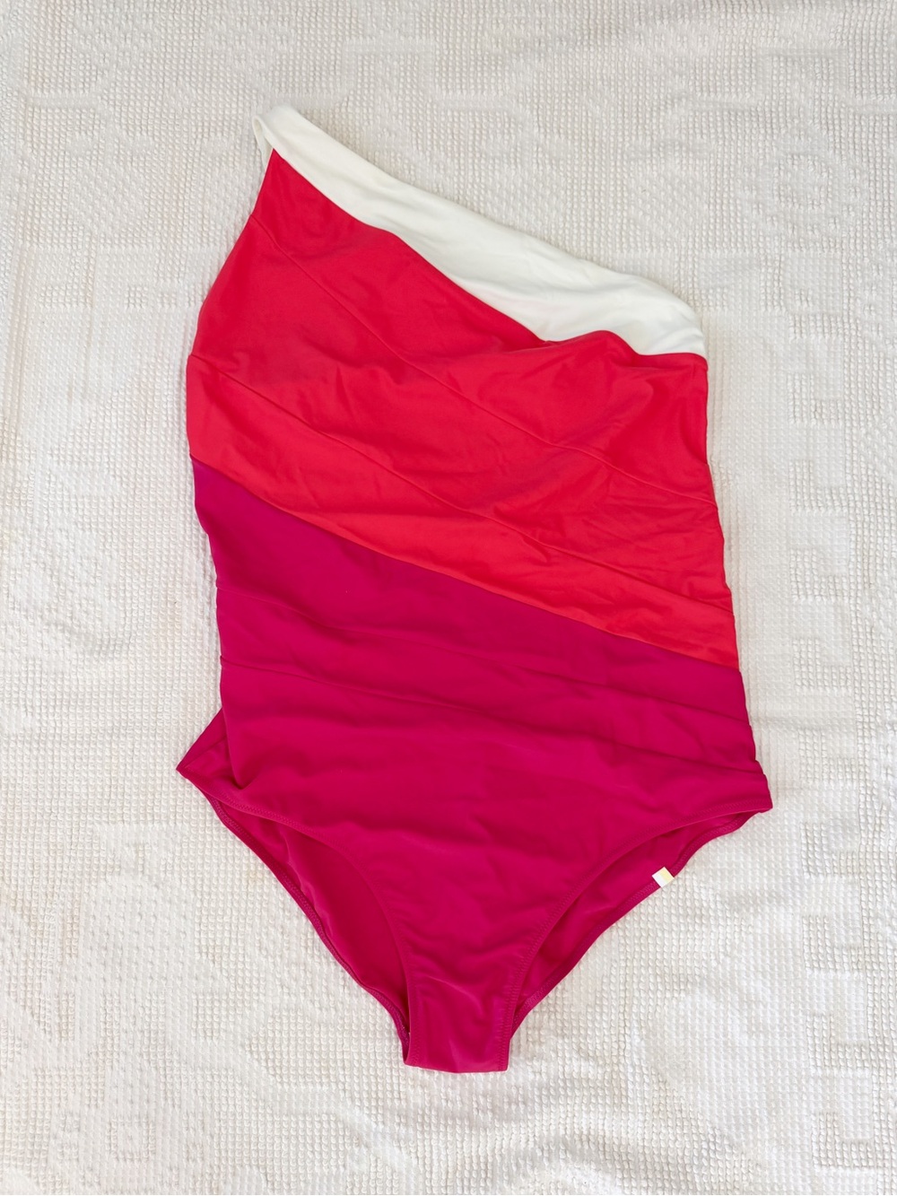New Summersault Side Stroke Swim Suit in Lava Hibiscus Rose